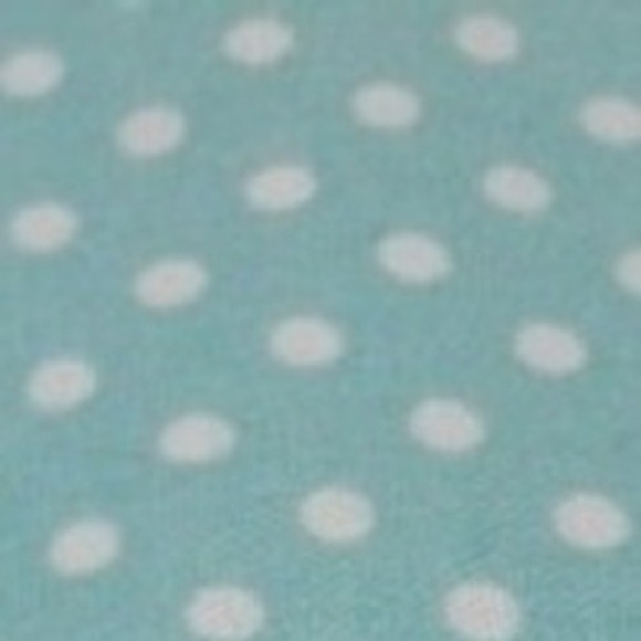 Aqua Blue Polka Dot Cotton Fabric 3/4 Yard x 36" Sewing Quilting Project - Picture 1 of 2